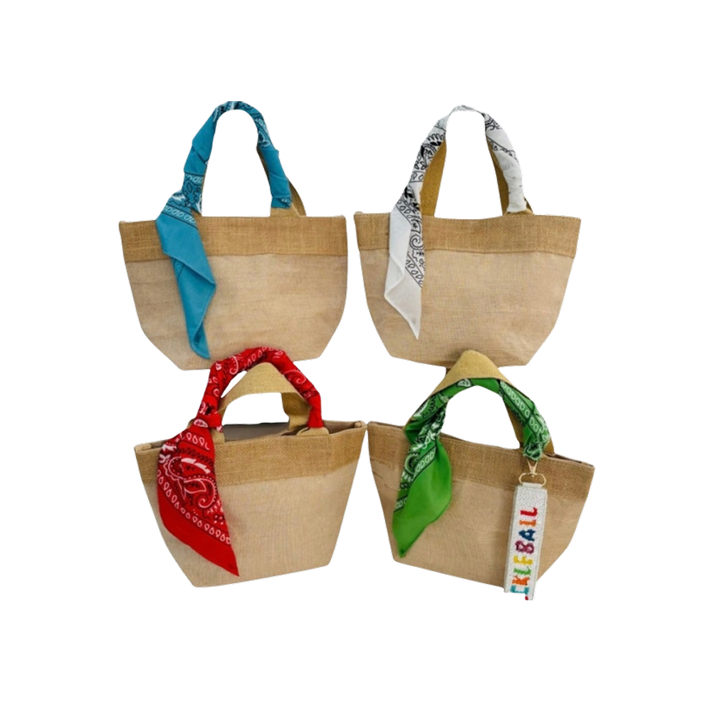 J3D-B893-71 - Jute/Canvas Small Tote – Bocatennis