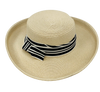 J13E-HH3451- Stripe Ribbon Straw Hat