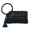 H1D-QP204 -Quilted puffed nylon wristlet