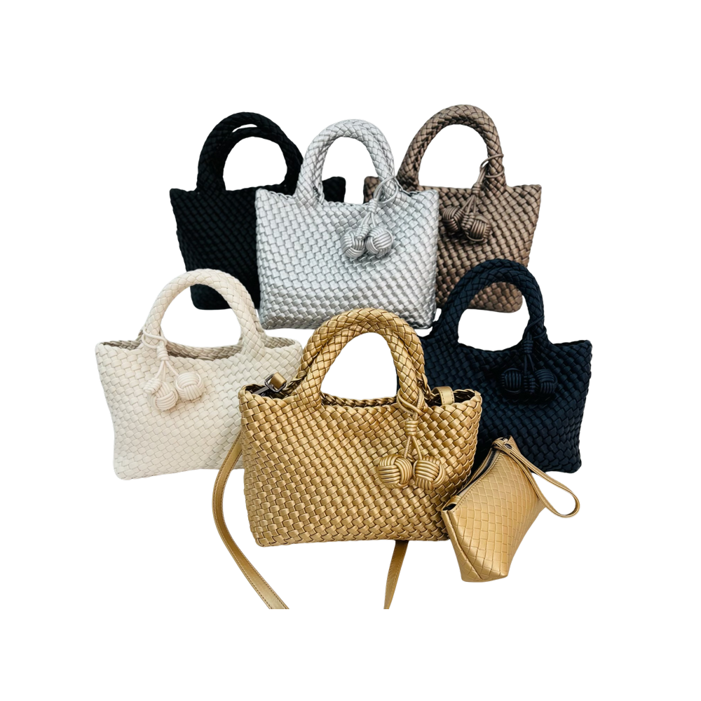 J8D-9045-Woven Vegan Bag Set