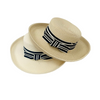 J13E-HH3451- Stripe Ribbon Straw Hat
