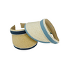 J7C - HH3319 - Ribbon Trimmed Straw Clip Visor