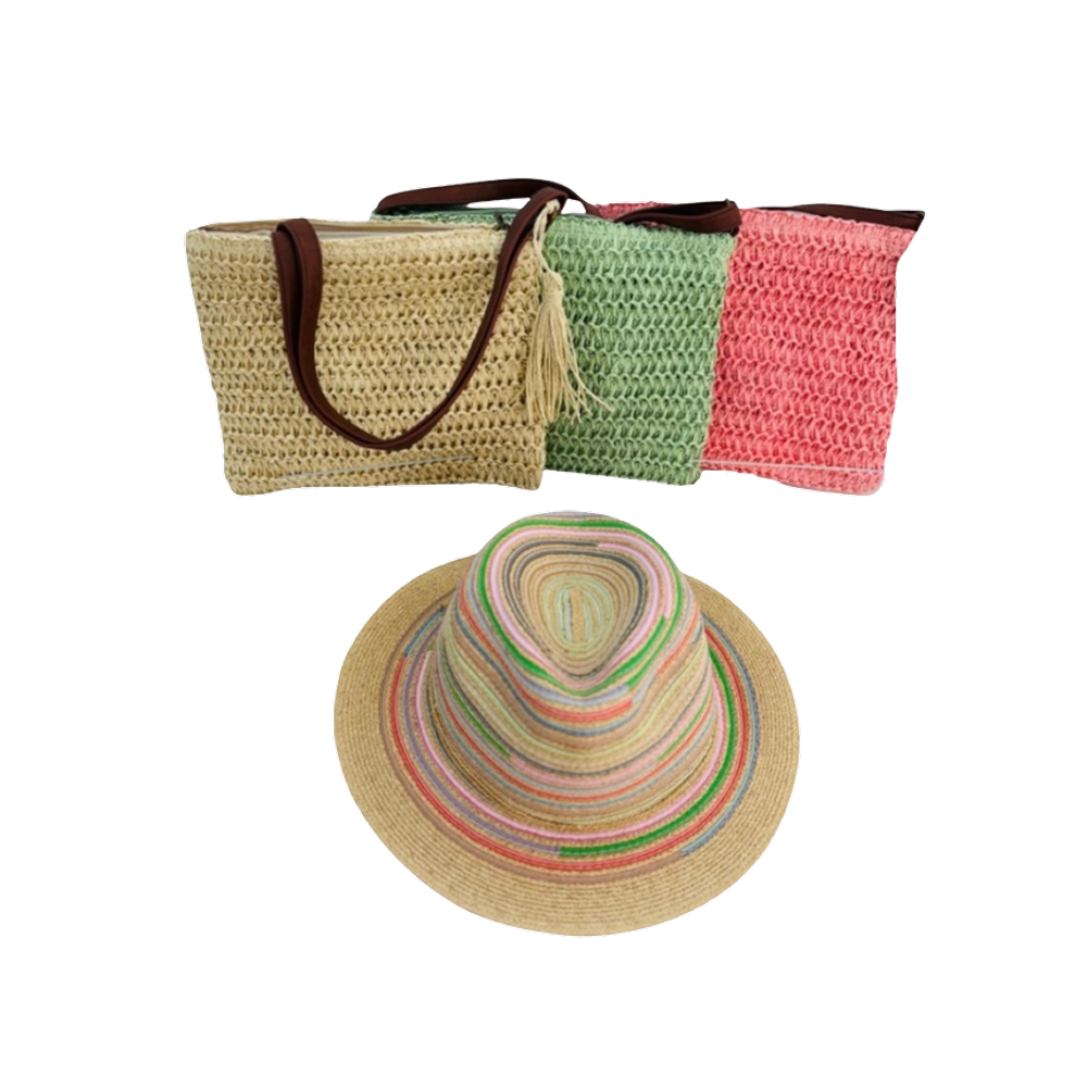 J4D - CE6594 - Woven Straw Purse
