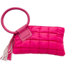 H1D-QP204 -Quilted puffed nylon wristlet