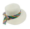 G12E-HCT398 – White Straw Hat/Bright Sash