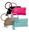 H1D-QP204 -Quilted puffed nylon wristlet
