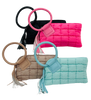 H1D-QP204 -Quilted puffed nylon wristlet