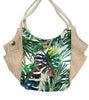 J7E1 - PB9700 - Tropical Print Canvas Tote