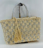 K4C - HBG105156 - Silver and Straw Tote