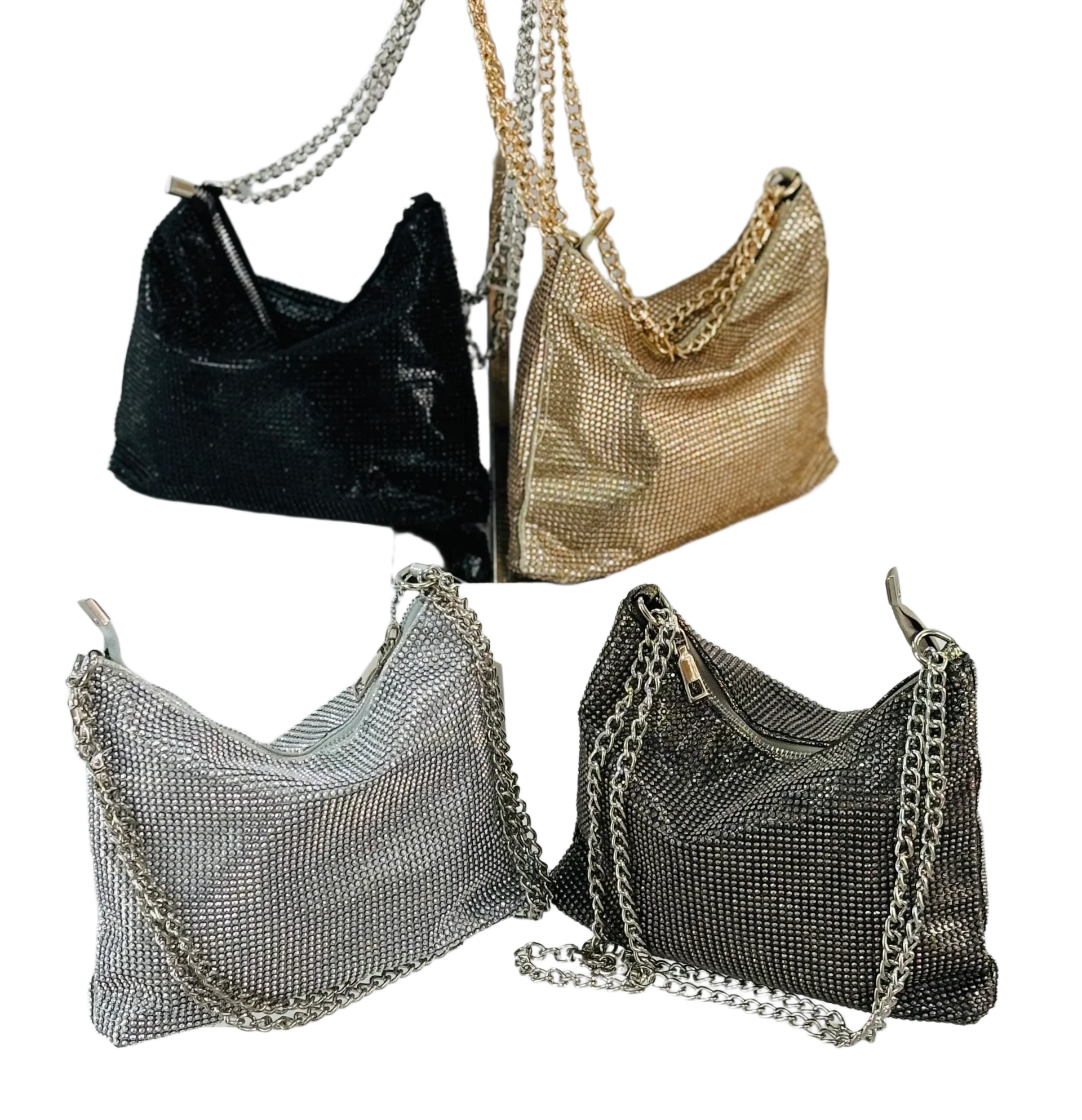 K4E - HBG104697 - Whiting and Davis Metallic Dress Bag