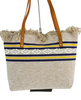 K5B - LHU406 - Woven Cotton Tote with Frayed Top Edge