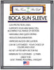 F14B - BOCASS -  Boca Sun Sleeve w/ Terry