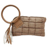 H1D-QP204 -Quilted puffed nylon wristlet