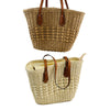 F7D – 248001 – Straw Bag with Leather-Like straps