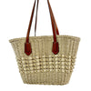 F7D – 248001 – Straw Bag with Leather-Like straps