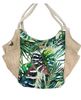J7E1 - PB9700 - Tropical Print Canvas Tote