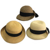 D2K - WP4112 - Straw Bowler Hat with Sash